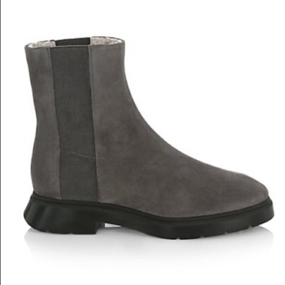 Stuart Weitzman Roy Shearling-Lined Leather Chelsea Boots Size 7